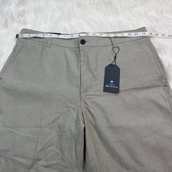 Ben Sherman Regular Fit Shorts Brown Herringbone Vetiver Size 36 NWT - Picture 3 of 16